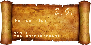 Dornbach Ida névjegykártya
